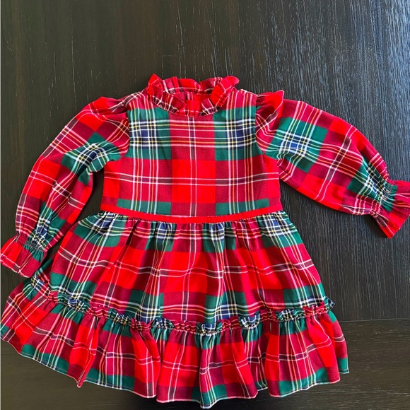 open lace back dress Janie and Jack Holiday Dress - Red Plaid Smocked